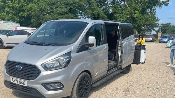 Bristol Airport Taxi waiting at terminal for transfer service Bristol Airport Taxi waiting at terminal for transfer service